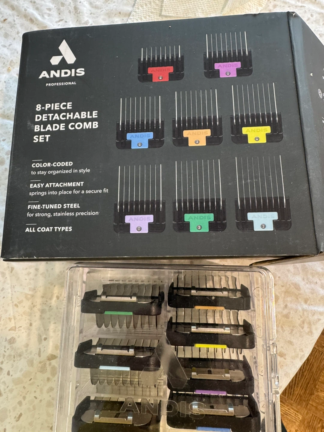 Andis Professional 8-Piece Detachable Blade Comb Set