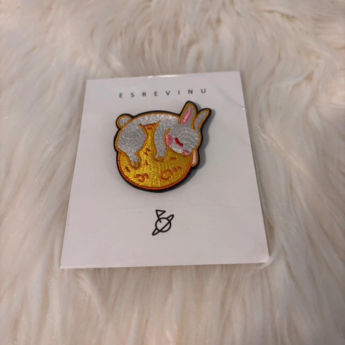 New Embroidered Sleeping Bunny Patch