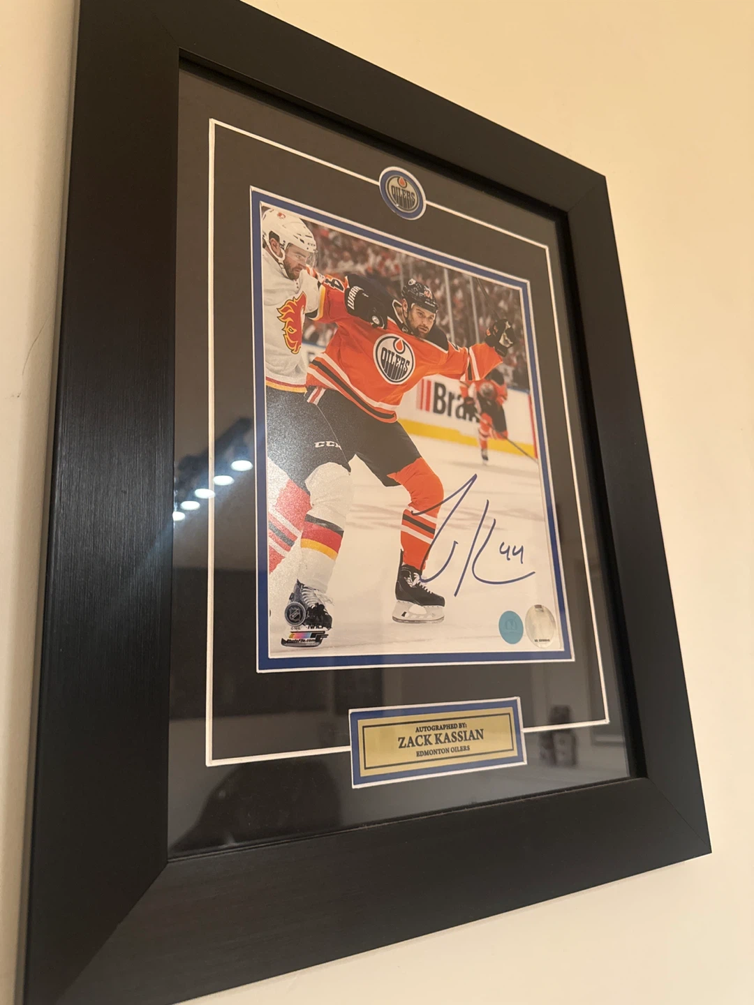 Autographed Zack Kassian Edmonton Oilers Framed Photo