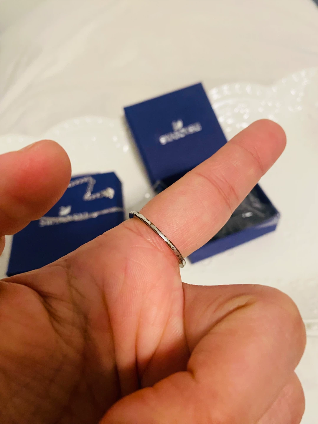 Swarovski Necklace and Ring Set with dangling crystals - photo 5