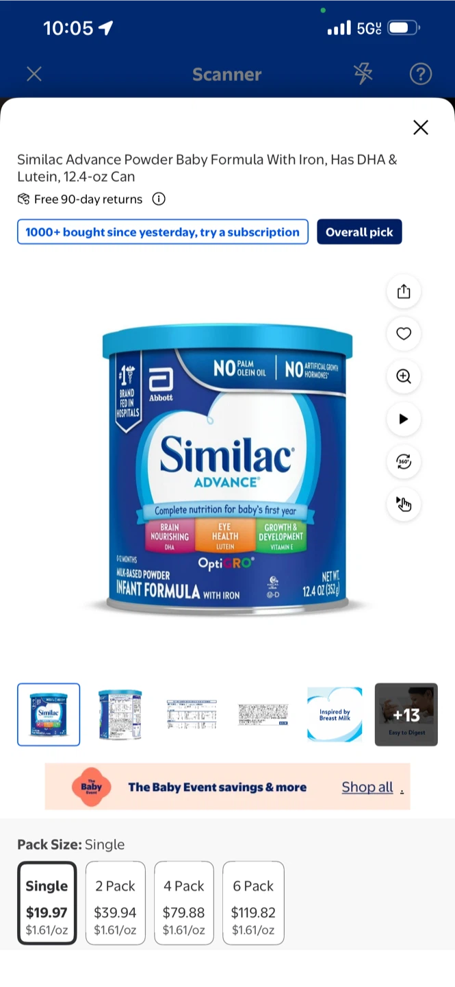 Similac Advance Infant Formula - 12.4 oz (3 cans) - photo 2