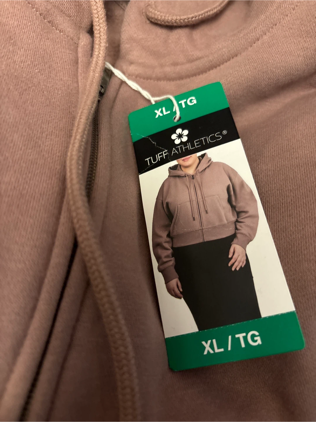 Tuff Athletics Women's Cropped Zip-Up Hoodie XL/TG - photo 2