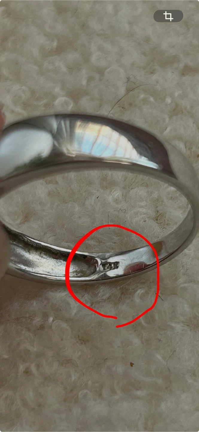 14k White gold ring real tiny diamonds in heart - photo 5