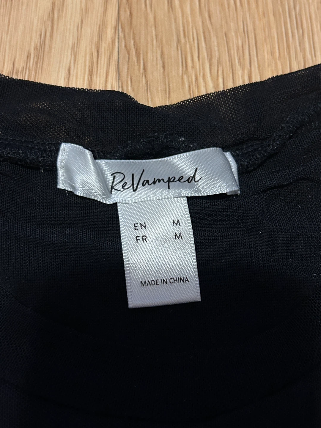 Black Mesh Sleeveless Crop Top - photo 2