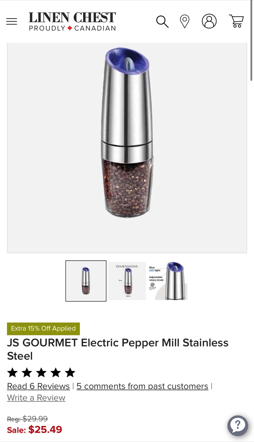 JS GOURMET Automatic Gravity Electric Salt & Pepper Mill - photo 5