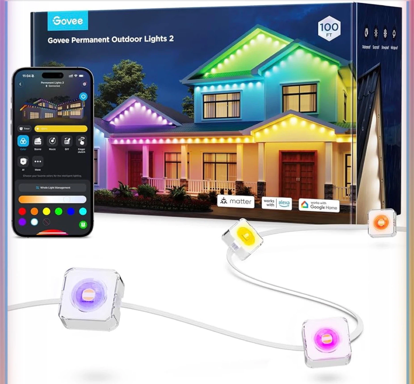 Govee Permanent Outdoor String Lights 2 - 48 FT