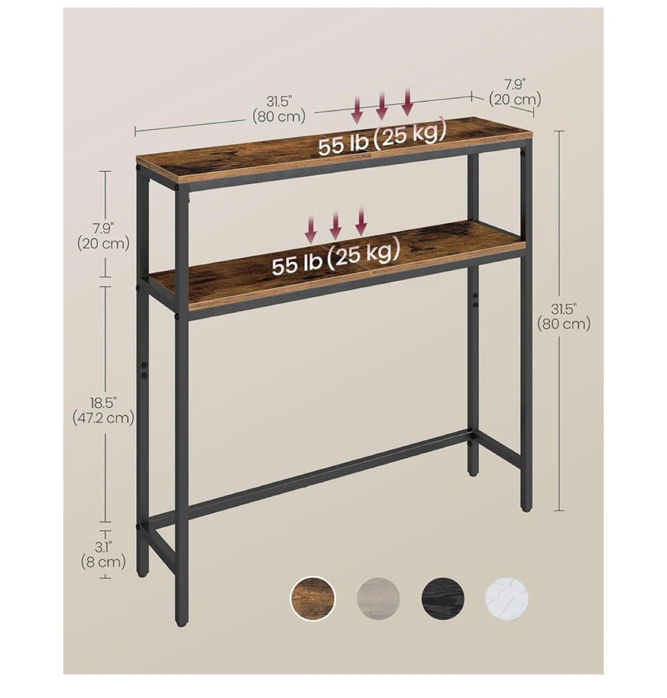 VASAGLE 2-Tier Console Table - photo 3