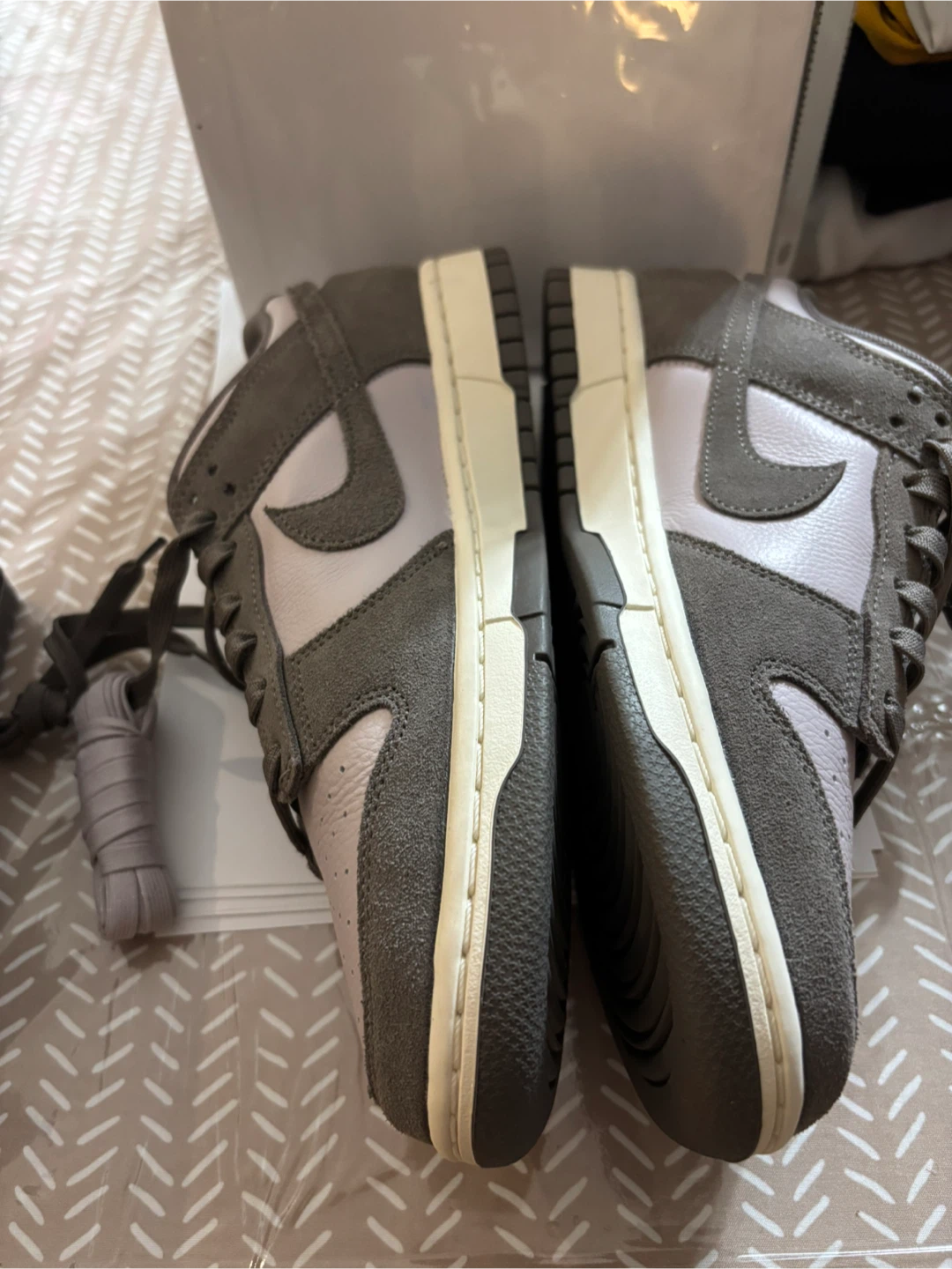 Nike Dunk Low Grey and Light Purple Sneakers