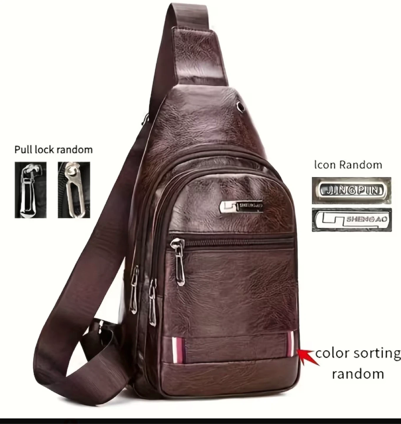 Black and brown Sling Bag