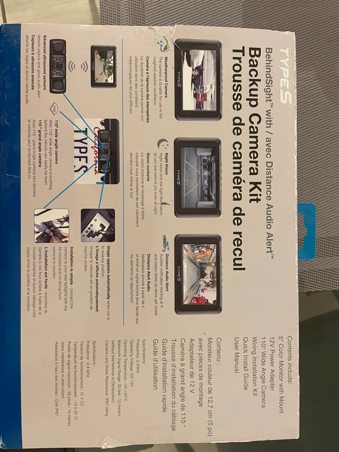 TYPES BehindSight Backup Camera Kit with Distance Audio Alert - photo 2