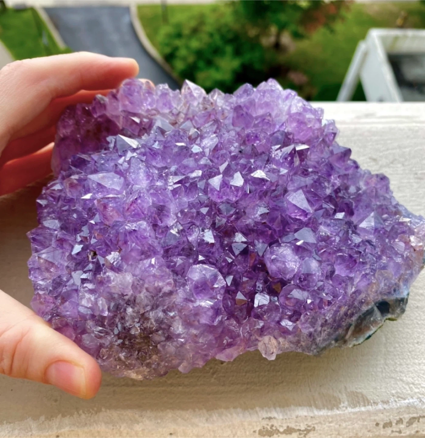 Large Brazilian Amethyst Crystal Cluster - photo 2
