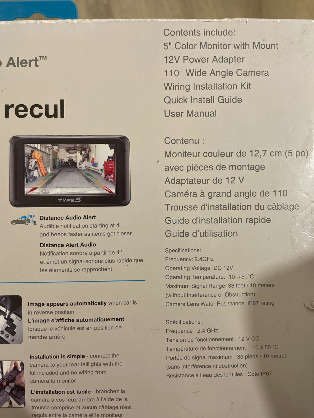TYPES BehindSight Backup Camera Kit with Distance Audio Alert - photo 4