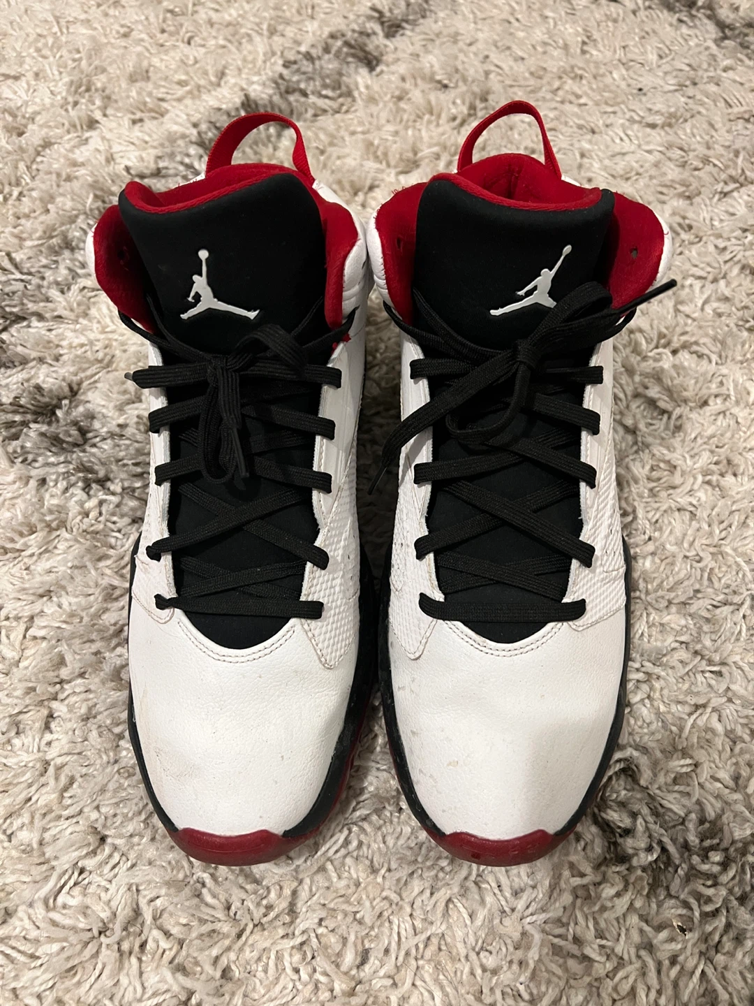 Jordan Men's Basketball Shoes White Red Black Size 12
