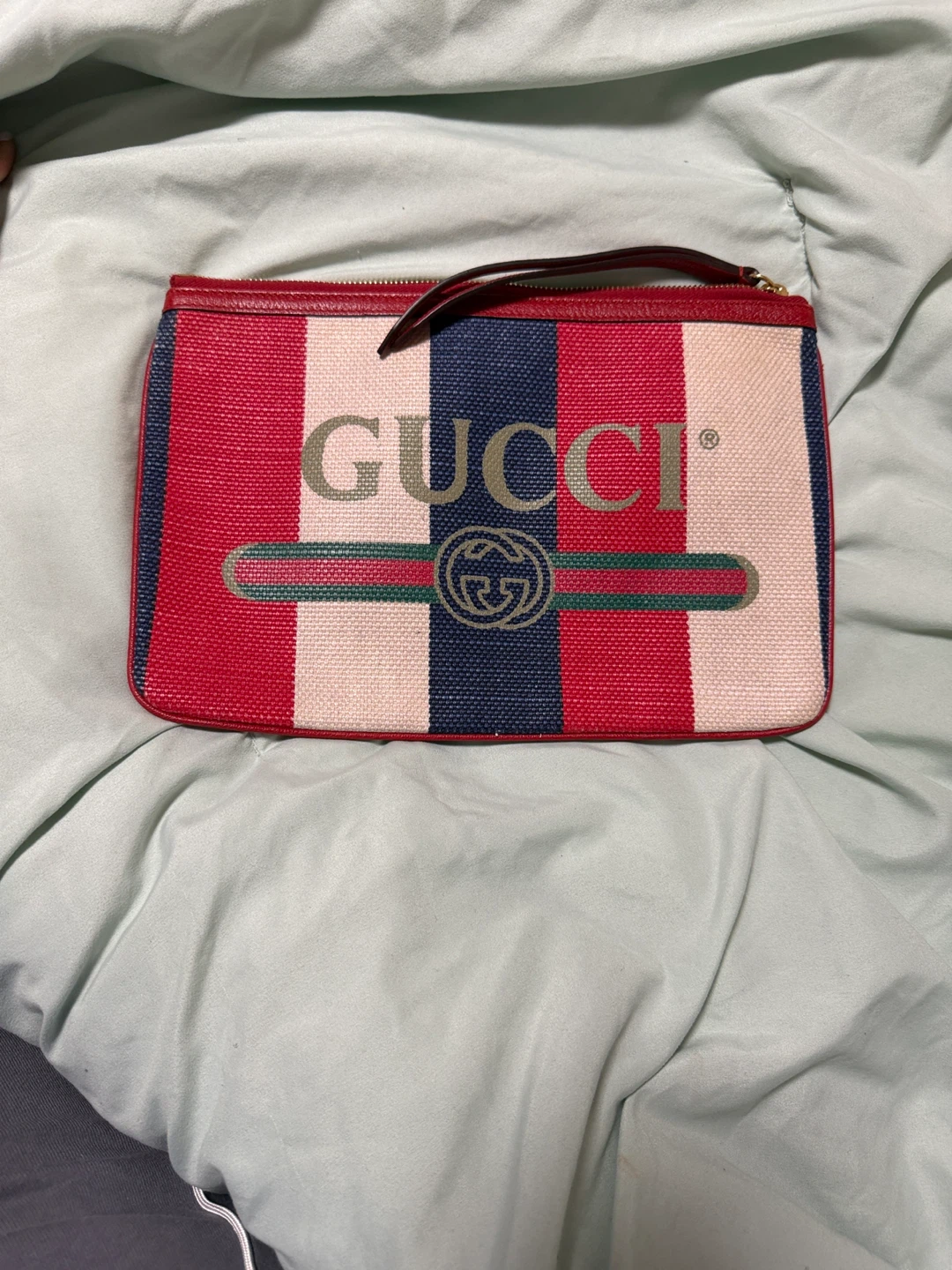 Gucci Striped Pouch
