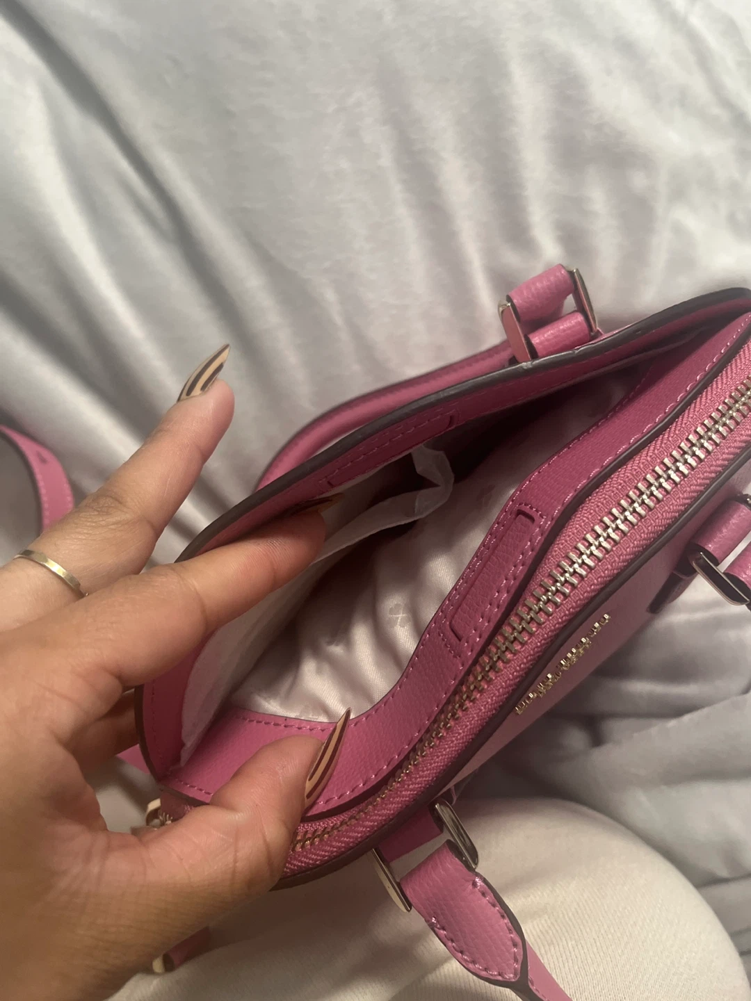 Kate Spade Pink Leather Dome Satchel Handbag - photo 3