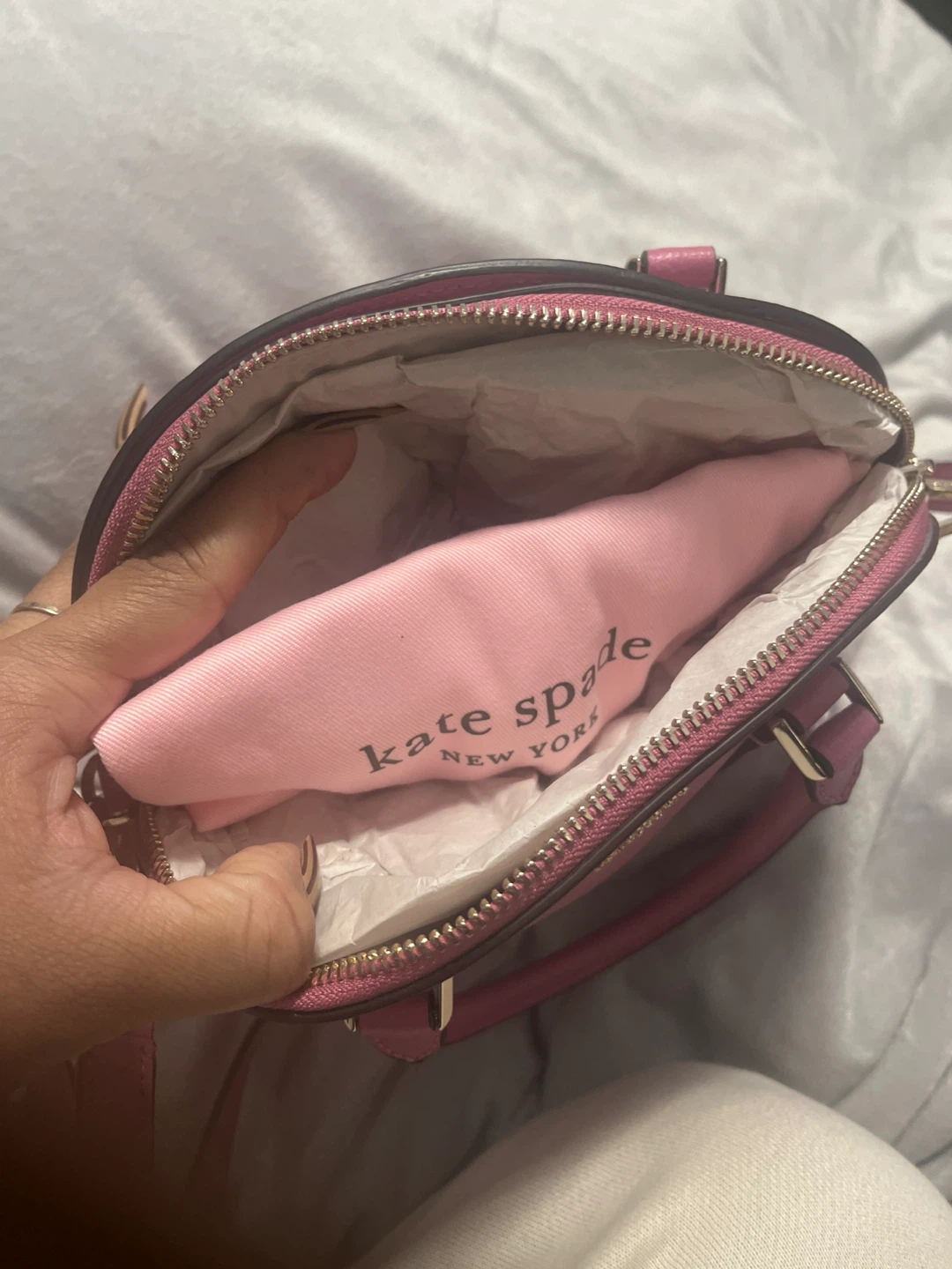Kate Spade Pink Leather Dome Satchel Handbag - photo 4