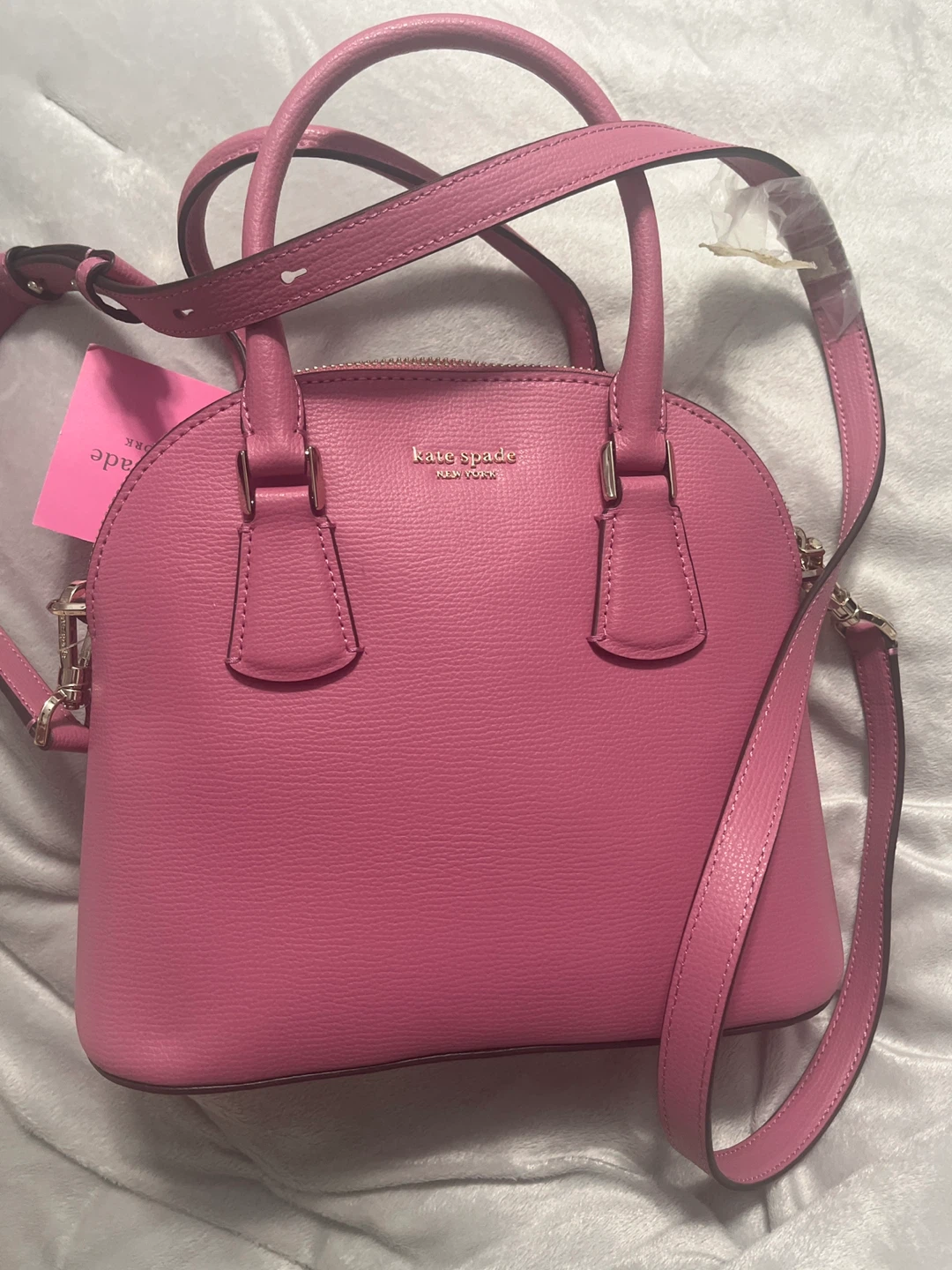 Kate Spade Pink Leather Dome Satchel Handbag - photo 5