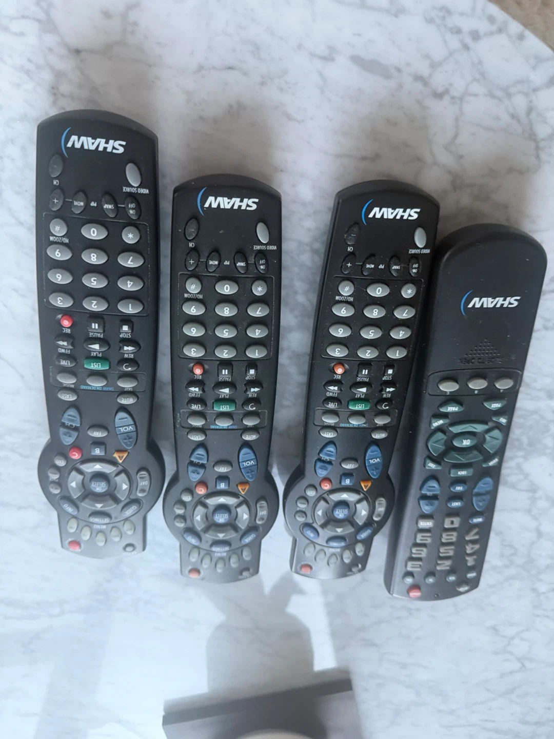 Lot of 4 Shaw TV Remotes