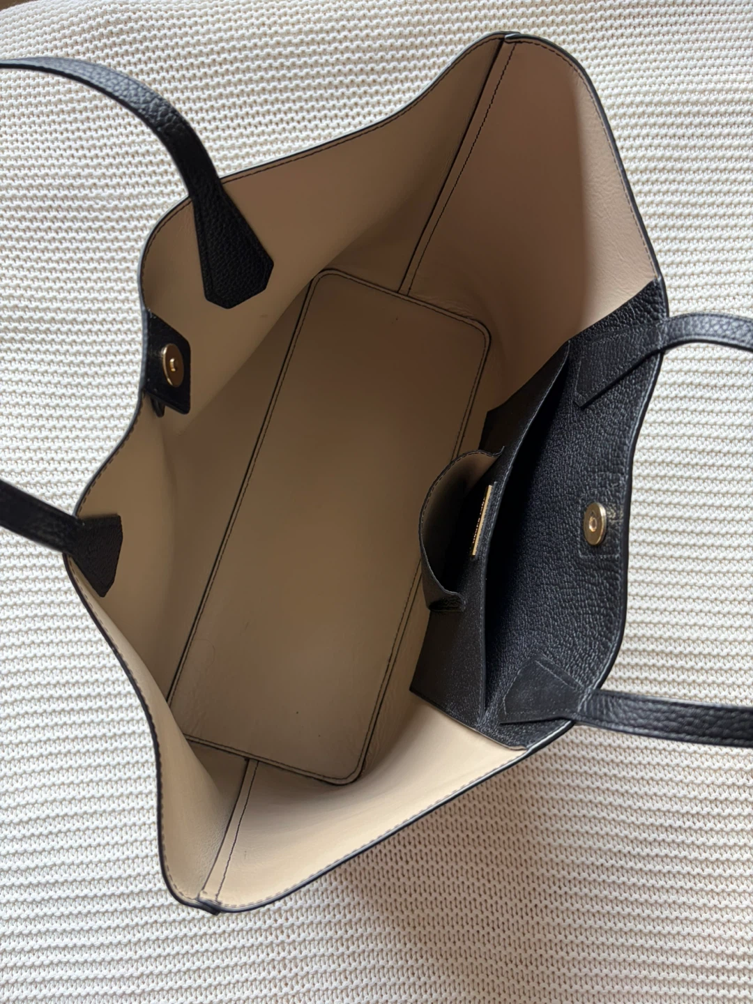 Tory Burch Brody Pebbled Leather Tote Bag Black 49122 - photo 4