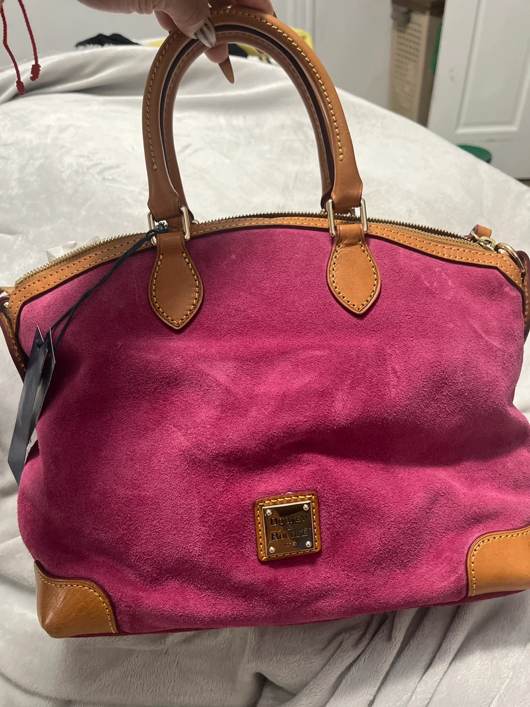 Dooney & Bourke Suede Satchel Handbag