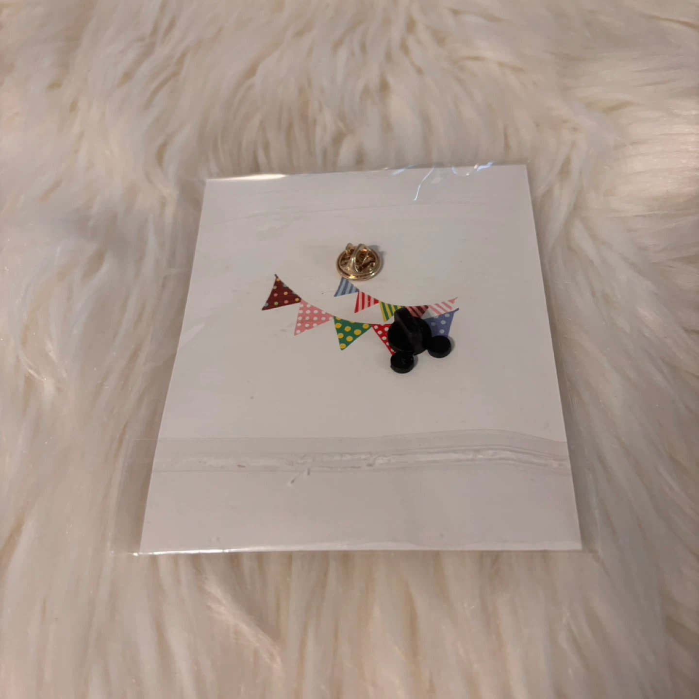 White Bunny Enamel Pin with Red Bow - photo 2