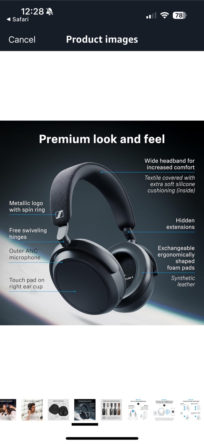 Sennheiser MOMENTUM 4 Wireless Headphones - photo 3