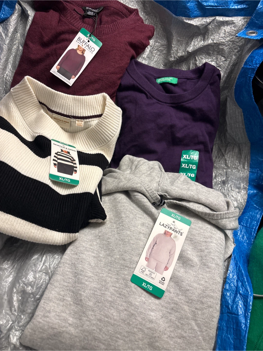 XL/TG Sweaters: Buffalo, Benetton, Scotch & Soda, Lazypants