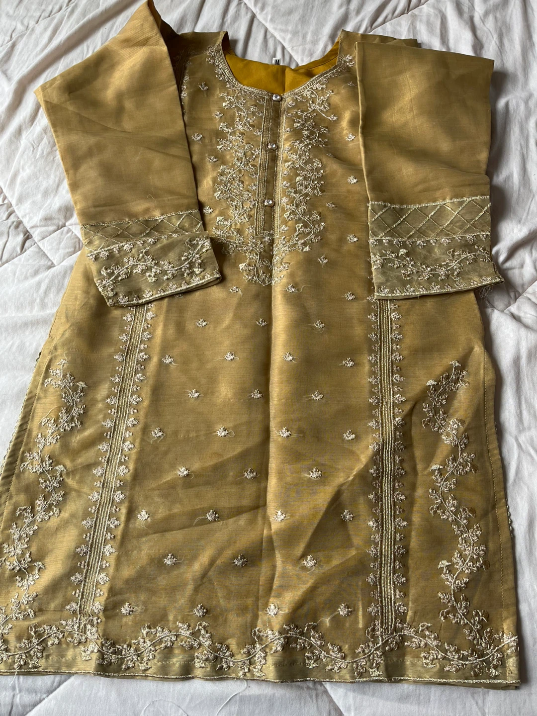 Embellished Pakistani Dress with Dupatta - photo 4