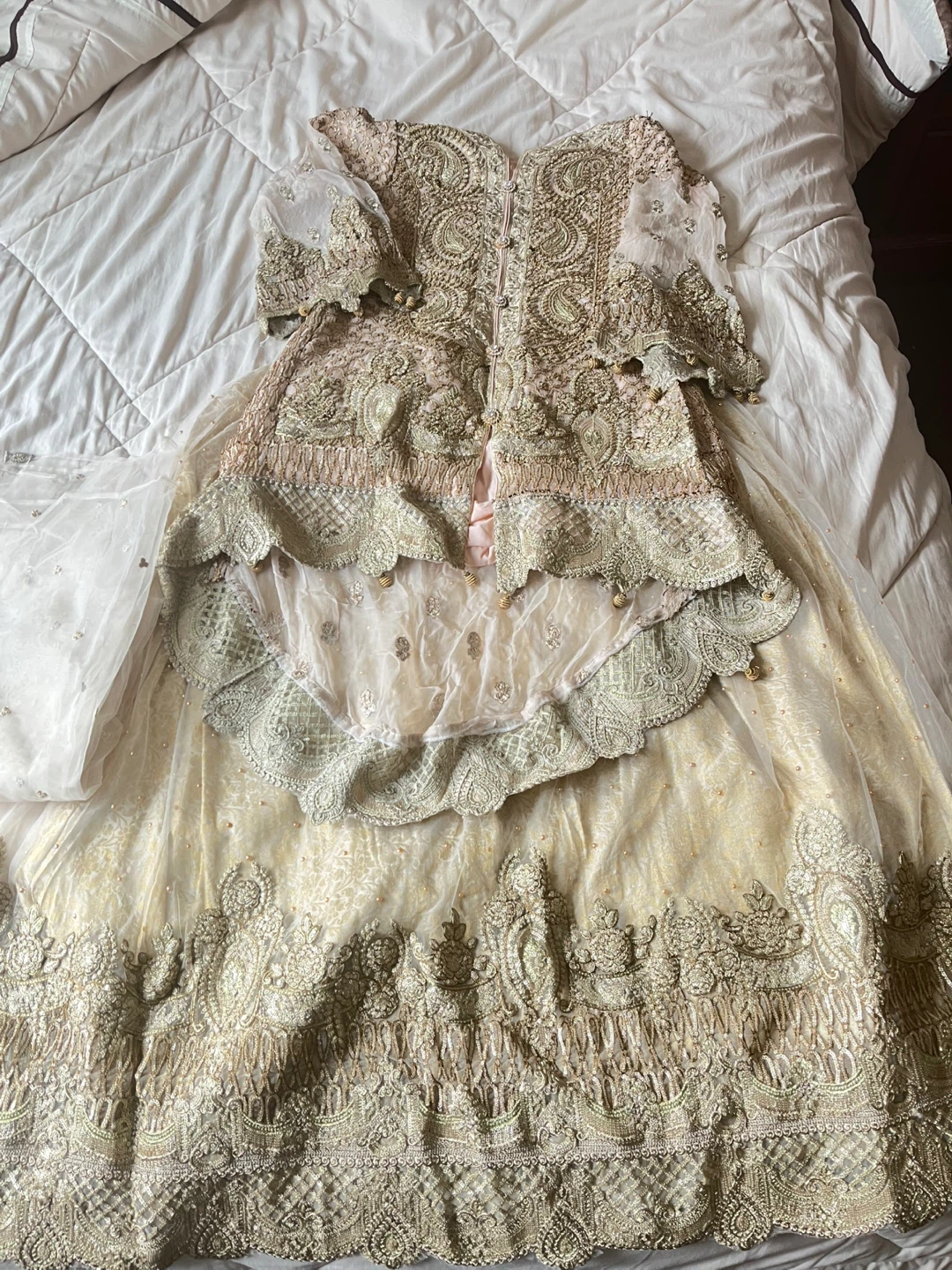 Embellished Pakistani Dress with Dupatta - photo 5