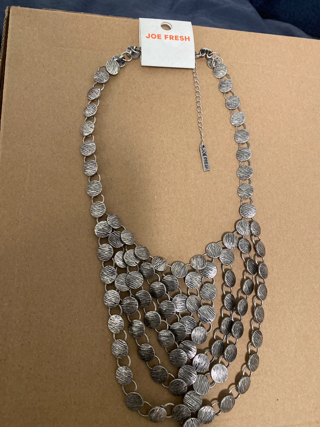 New (Unused ) Joe Fresh Silver Tone Layered Necklace