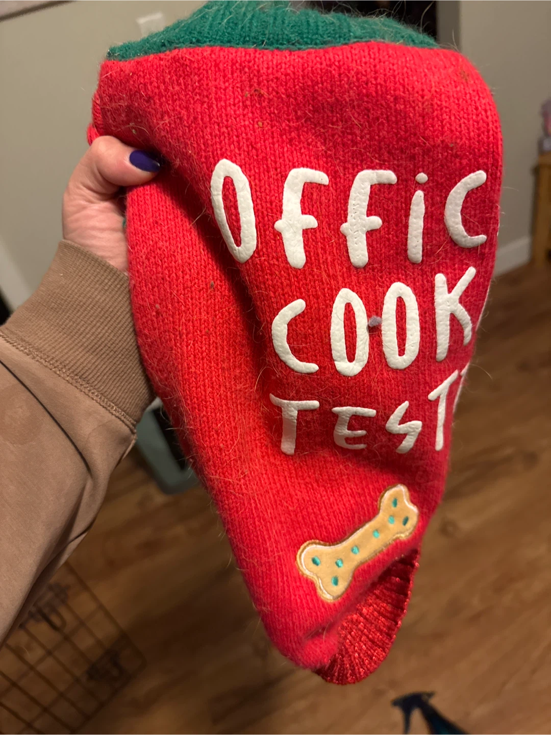 Christmas "Office Cook Test" Dog Toy