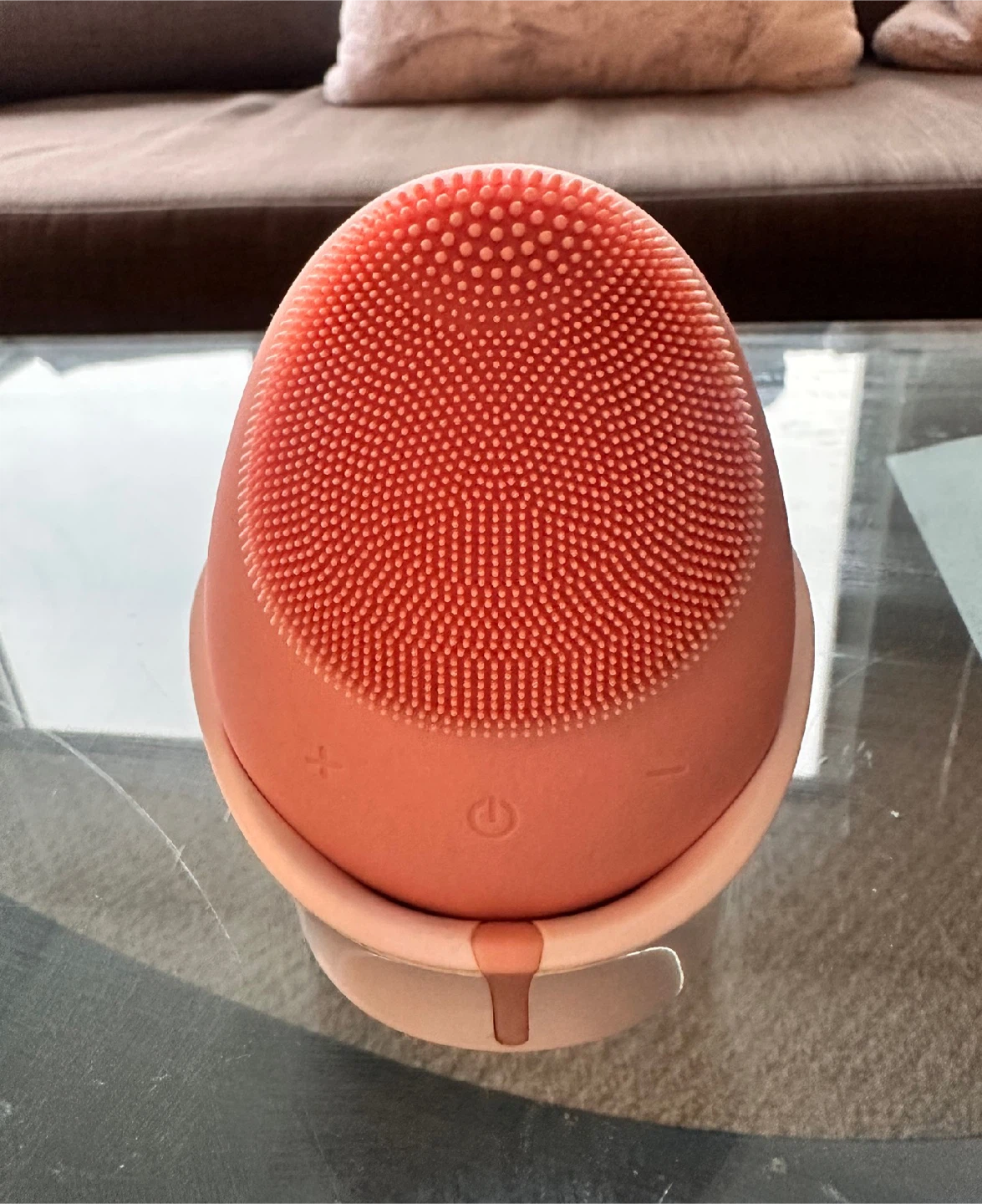 Pink Silicone Facial Cleansing Brush