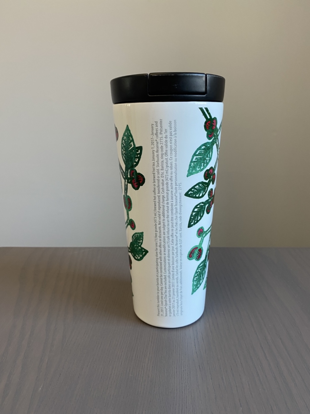 Starbucks 2016 HOLLY BERRY Christmas Travel Mug Tumbler 16 oz - photo 2