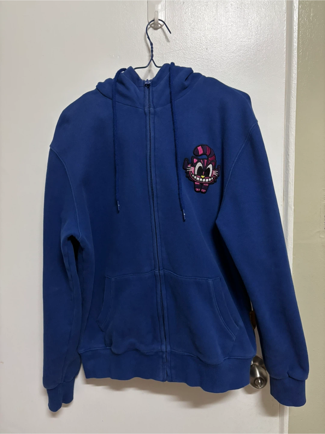 Pancoat Blue Zip-Up Hoodie with Character Patch