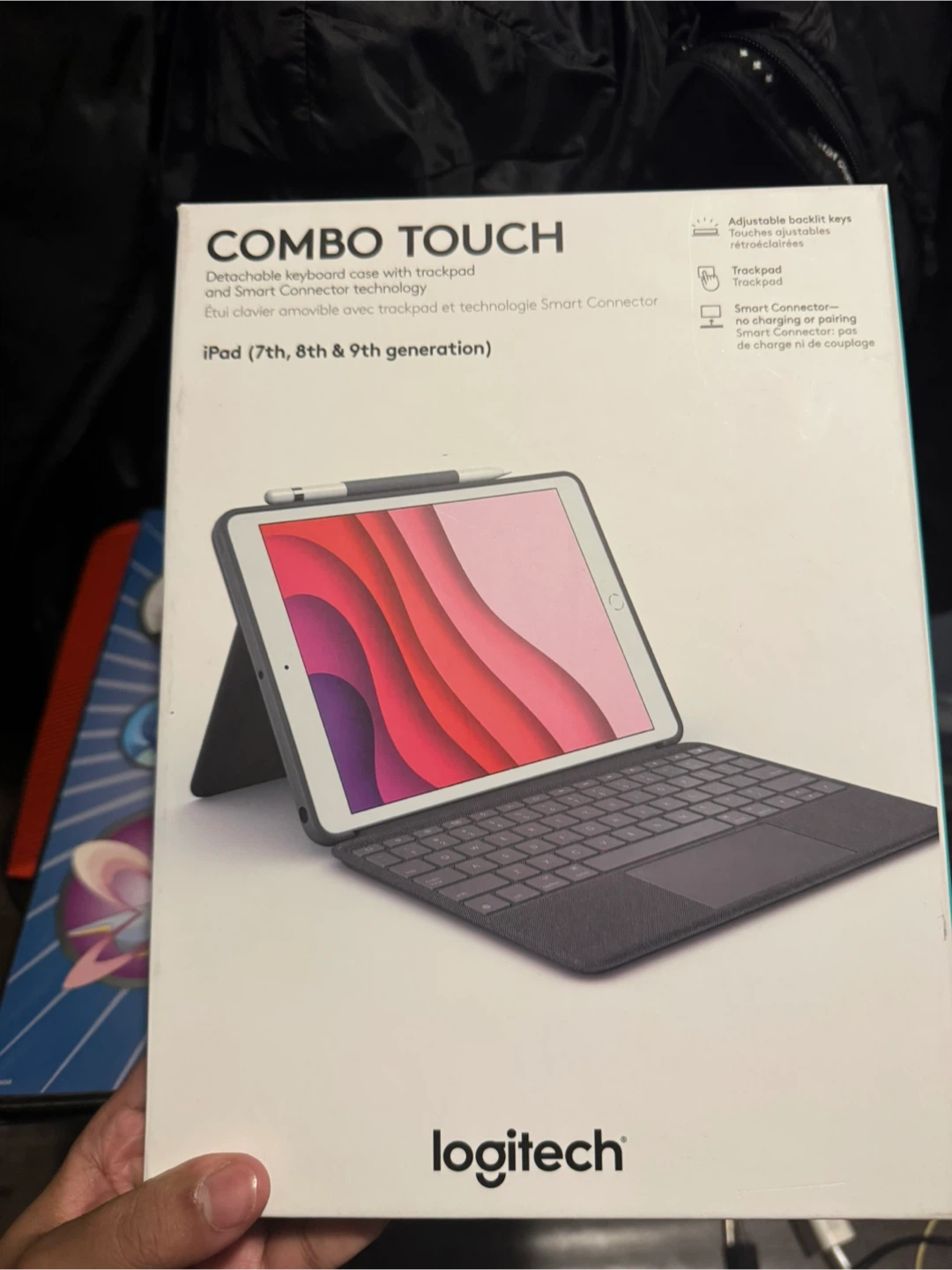 Logitech Combo Touch Keyboard Case for iPad (7th, 8th, 9th Gen)