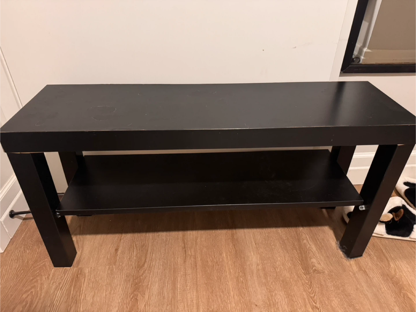 Black 2-Tier Media Stand
