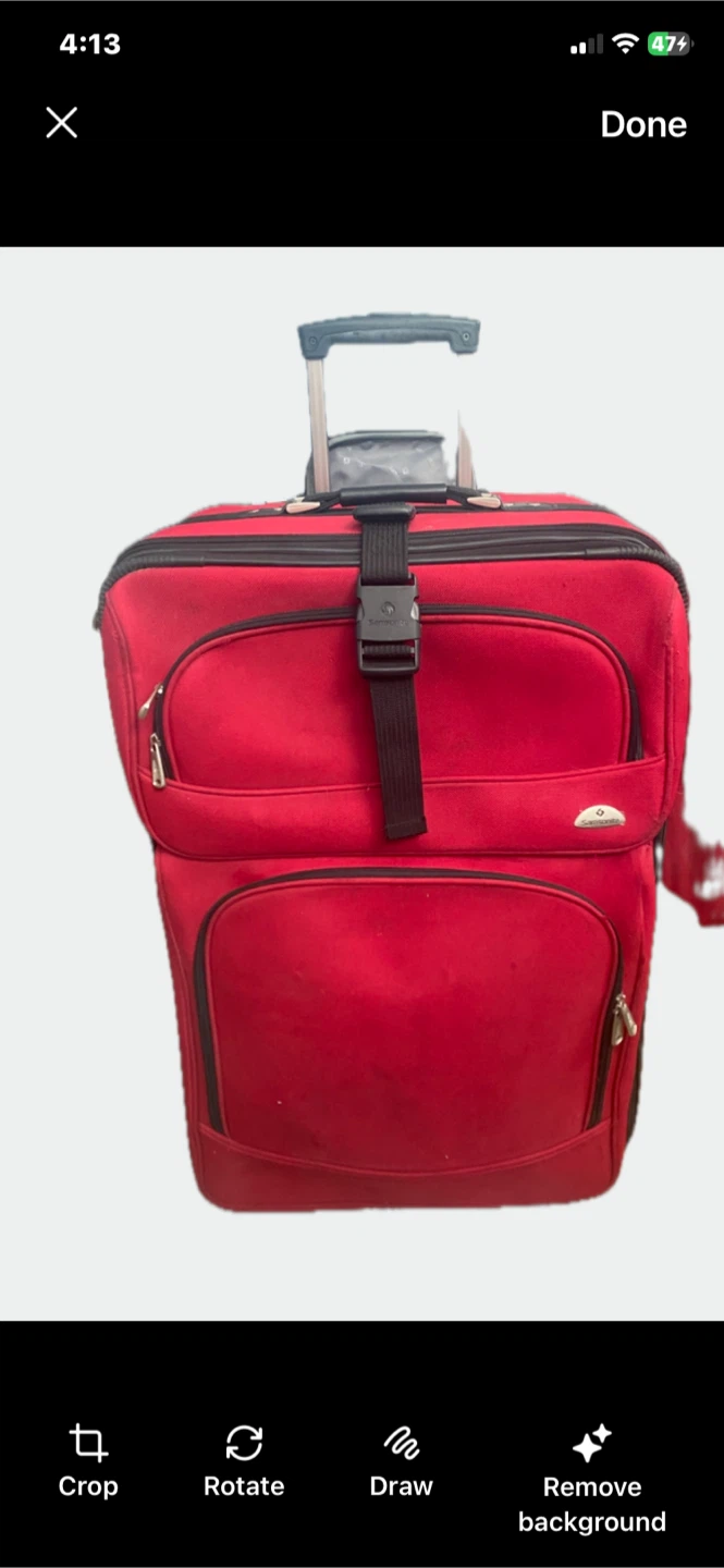 Samsonite Red Rolling Suitcase Large