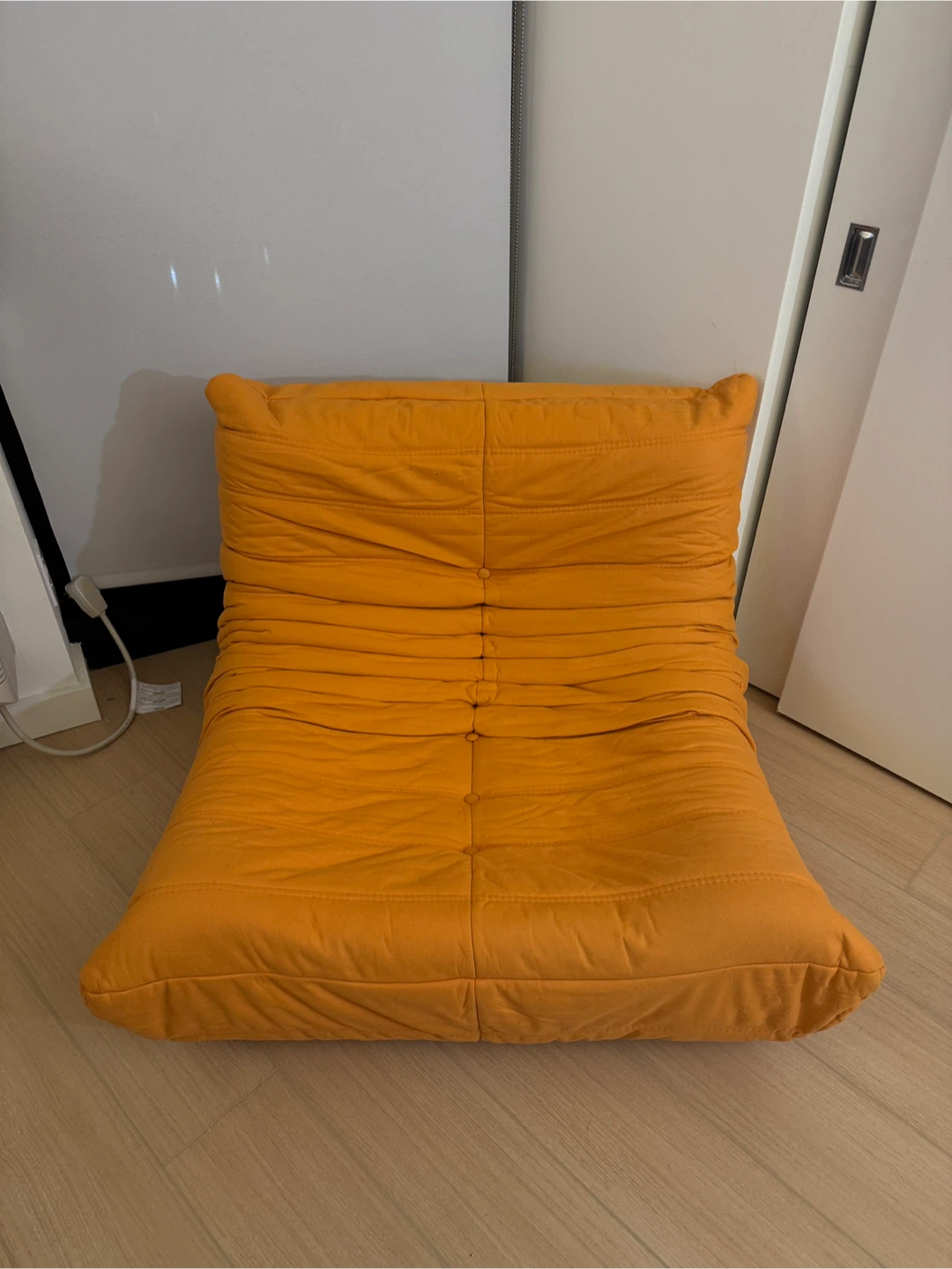 Orange/Saffron Togo Replica Fireside Chair - Like New!
