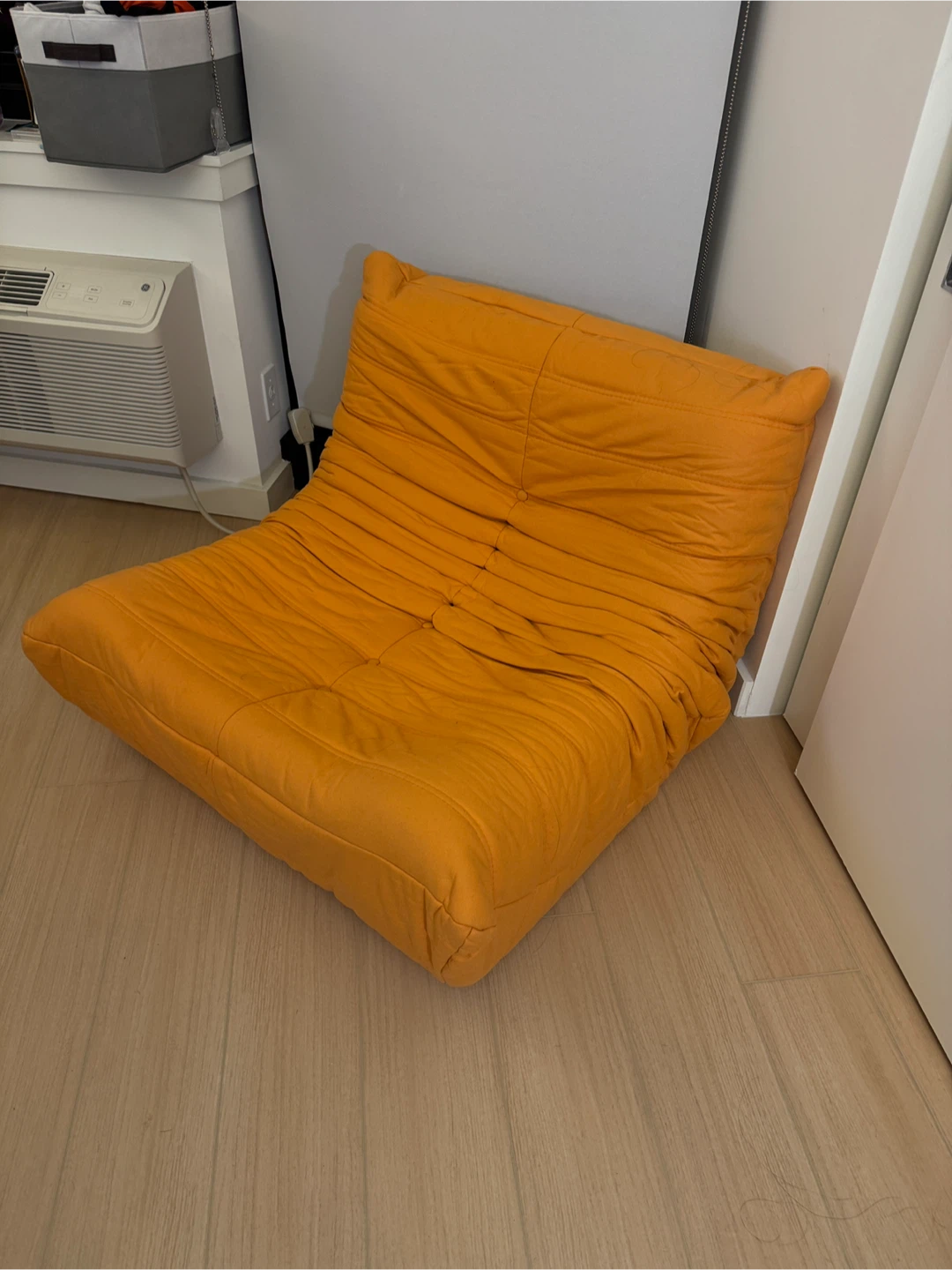 Orange/Saffron Togo Replica Fireside Chair - Like New! - photo 2