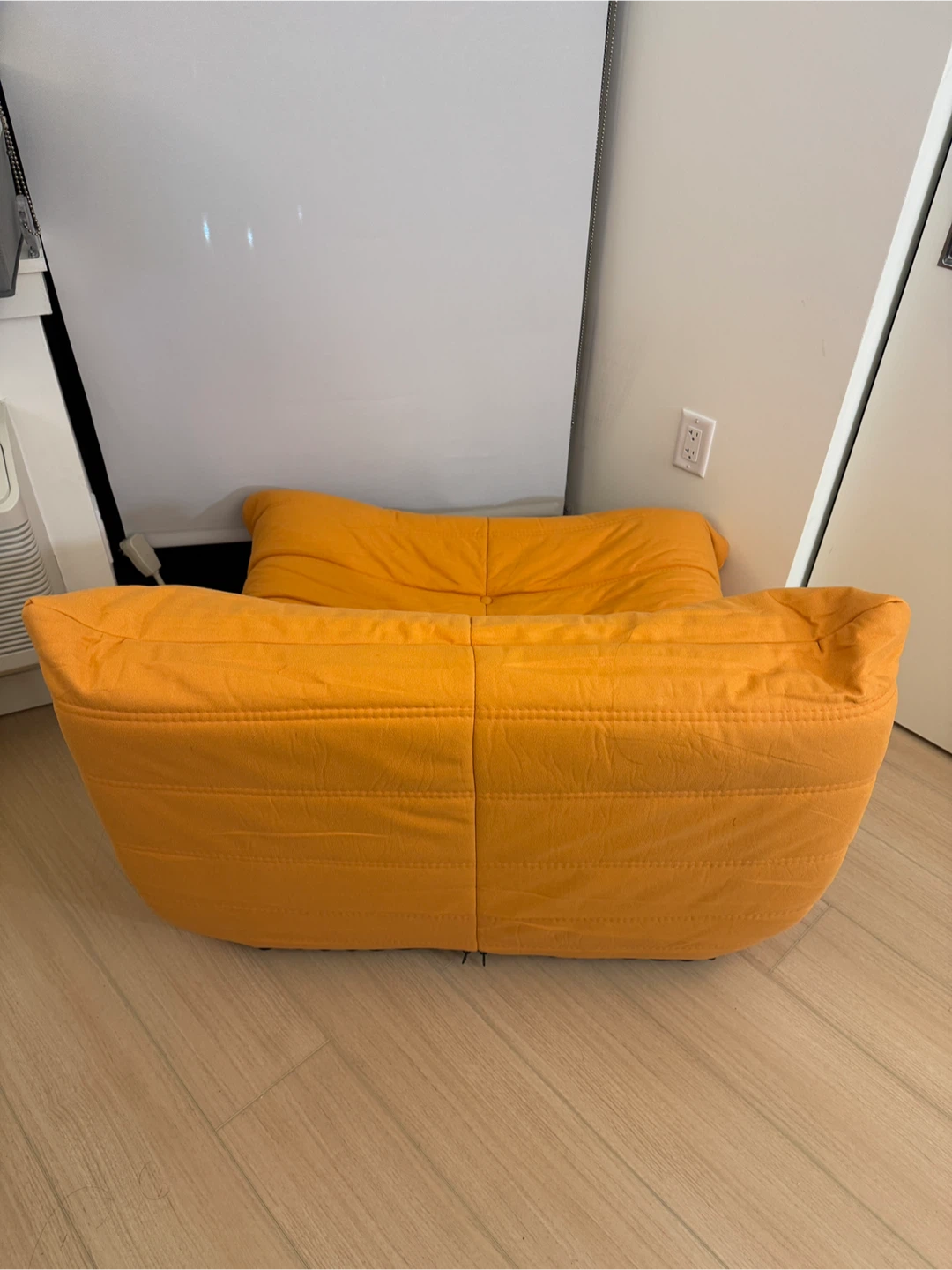 Orange/Saffron Togo Replica Fireside Chair - Like New! - photo 4