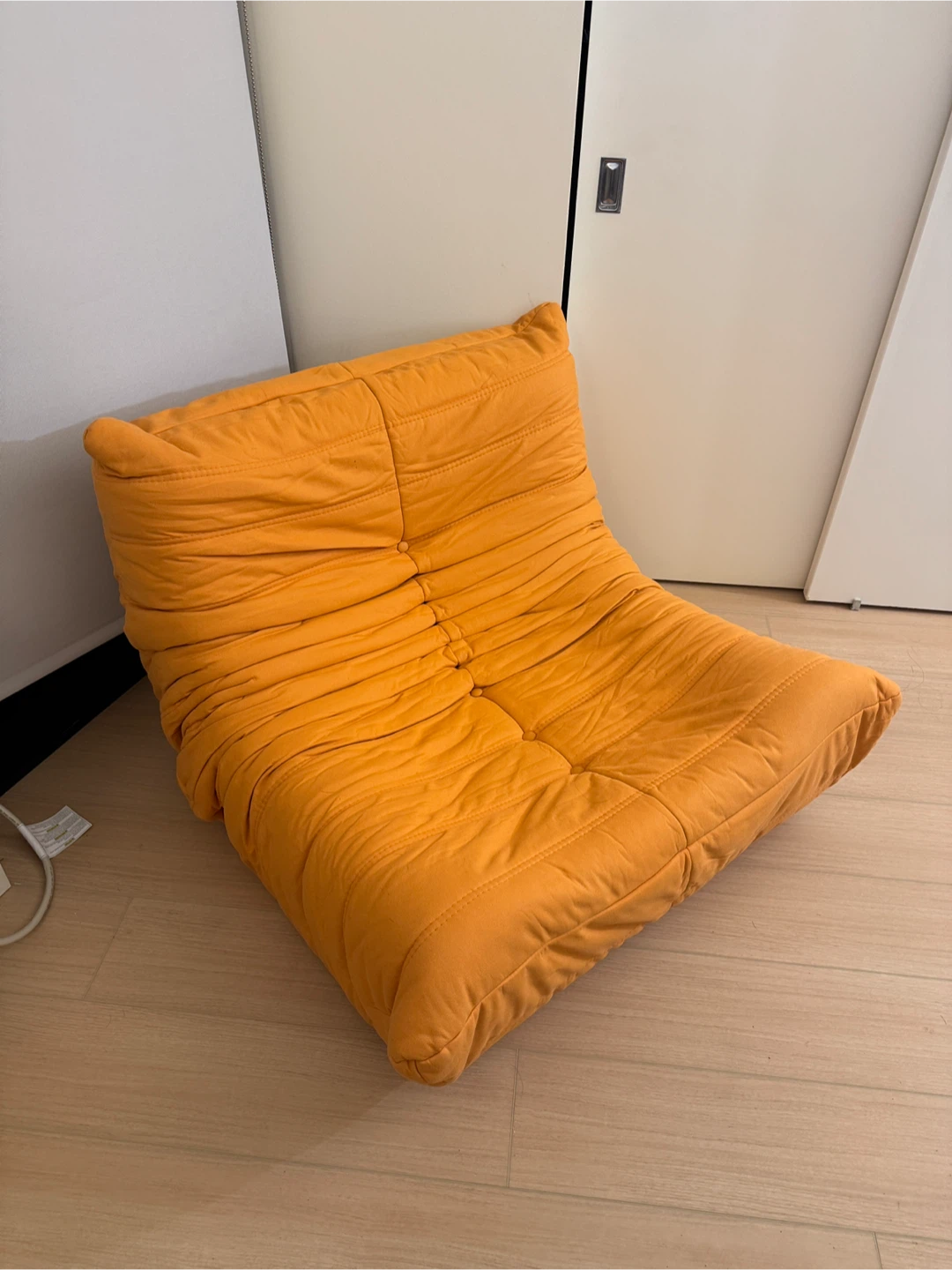 Orange/Saffron Togo Replica Fireside Chair - Like New! - photo 3