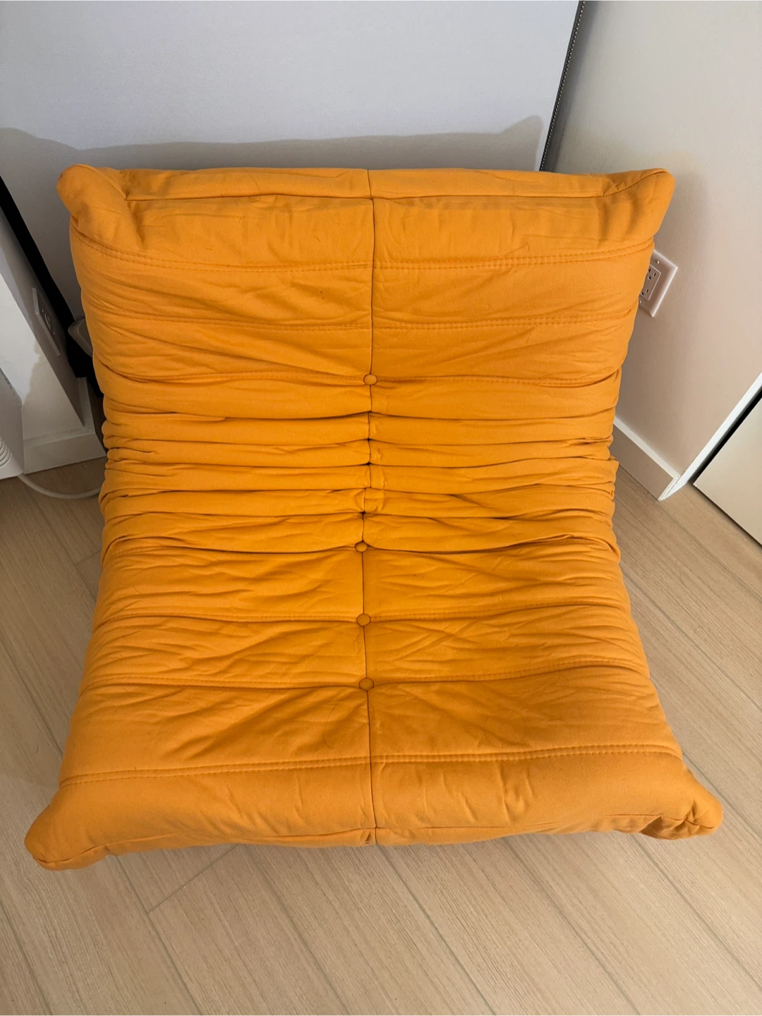 Orange/Saffron Togo Replica Fireside Chair - Like New! - photo 5