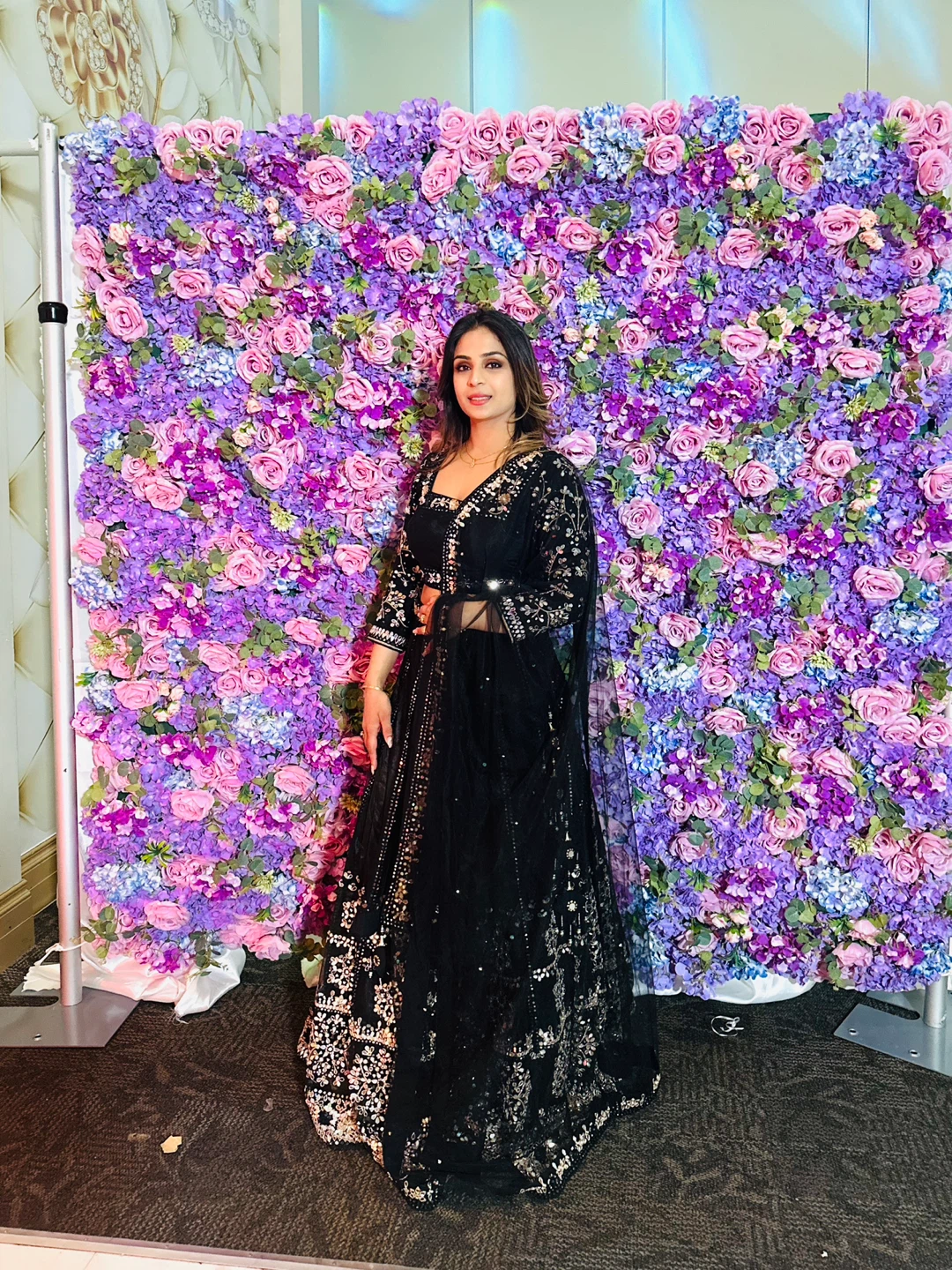 Black Embroidered Lehenga Choli with Dupatta - photo 3