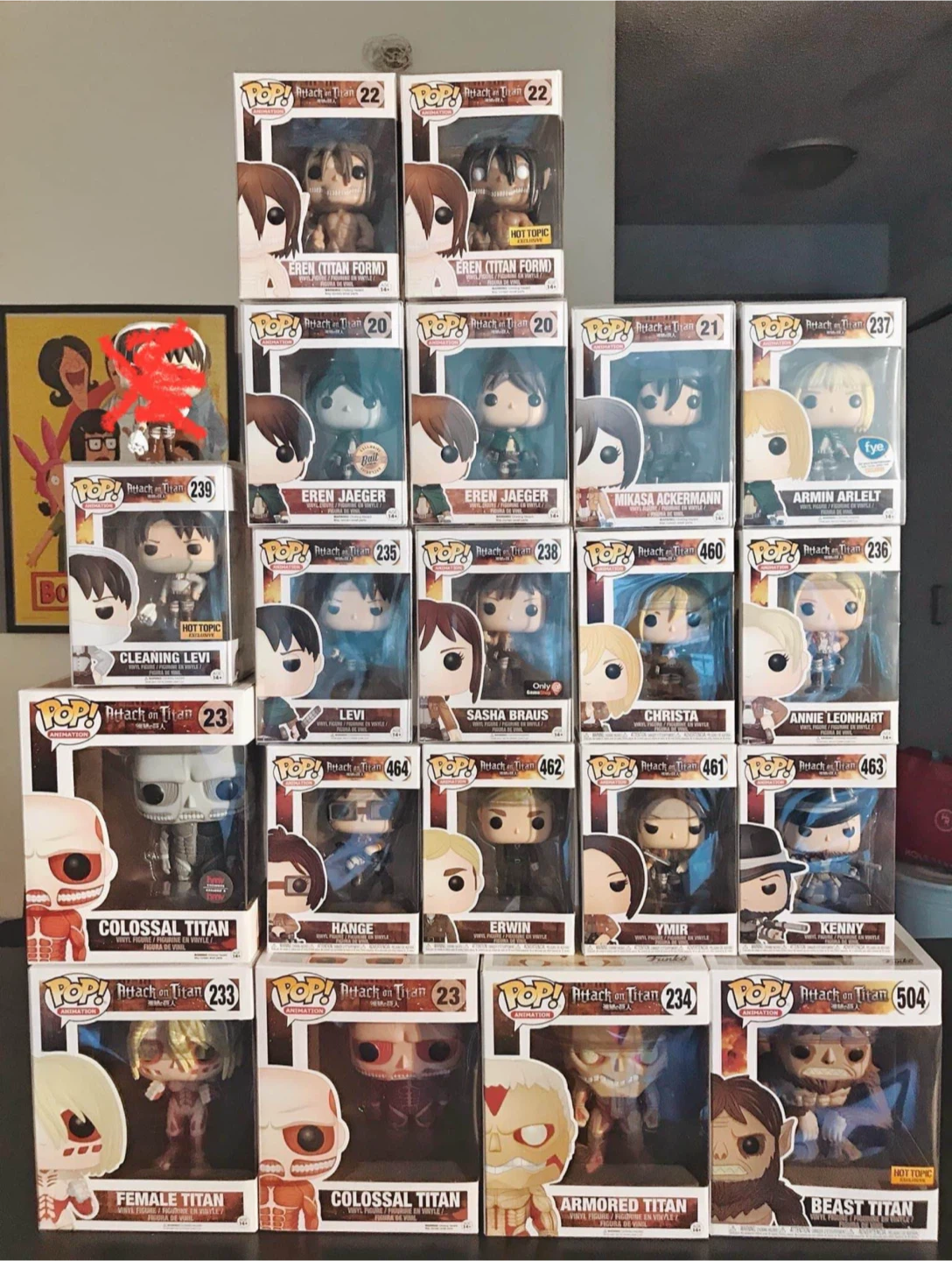Rare Attack on Titan Funko! Pops - VAULTED (whole Set)