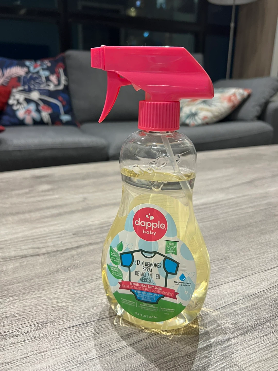 Dapple Baby Stain Remover Spray Fragrance Free 16.9 oz
