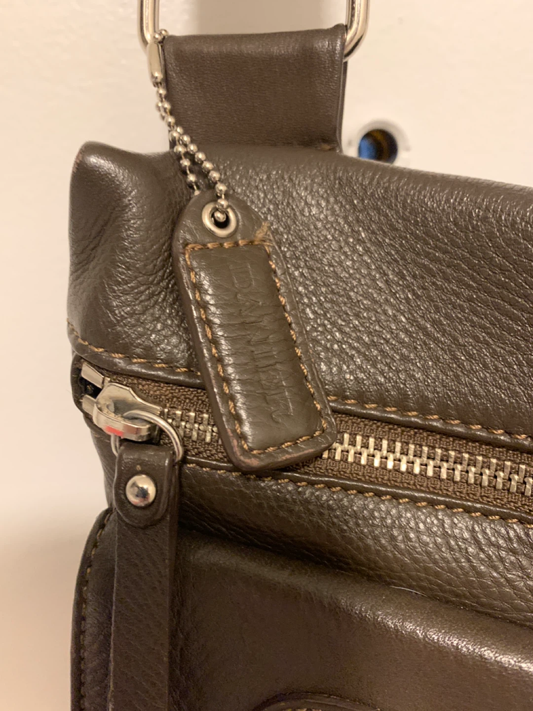 DANIER Crossbody Bag - Brown Leather - photo 3