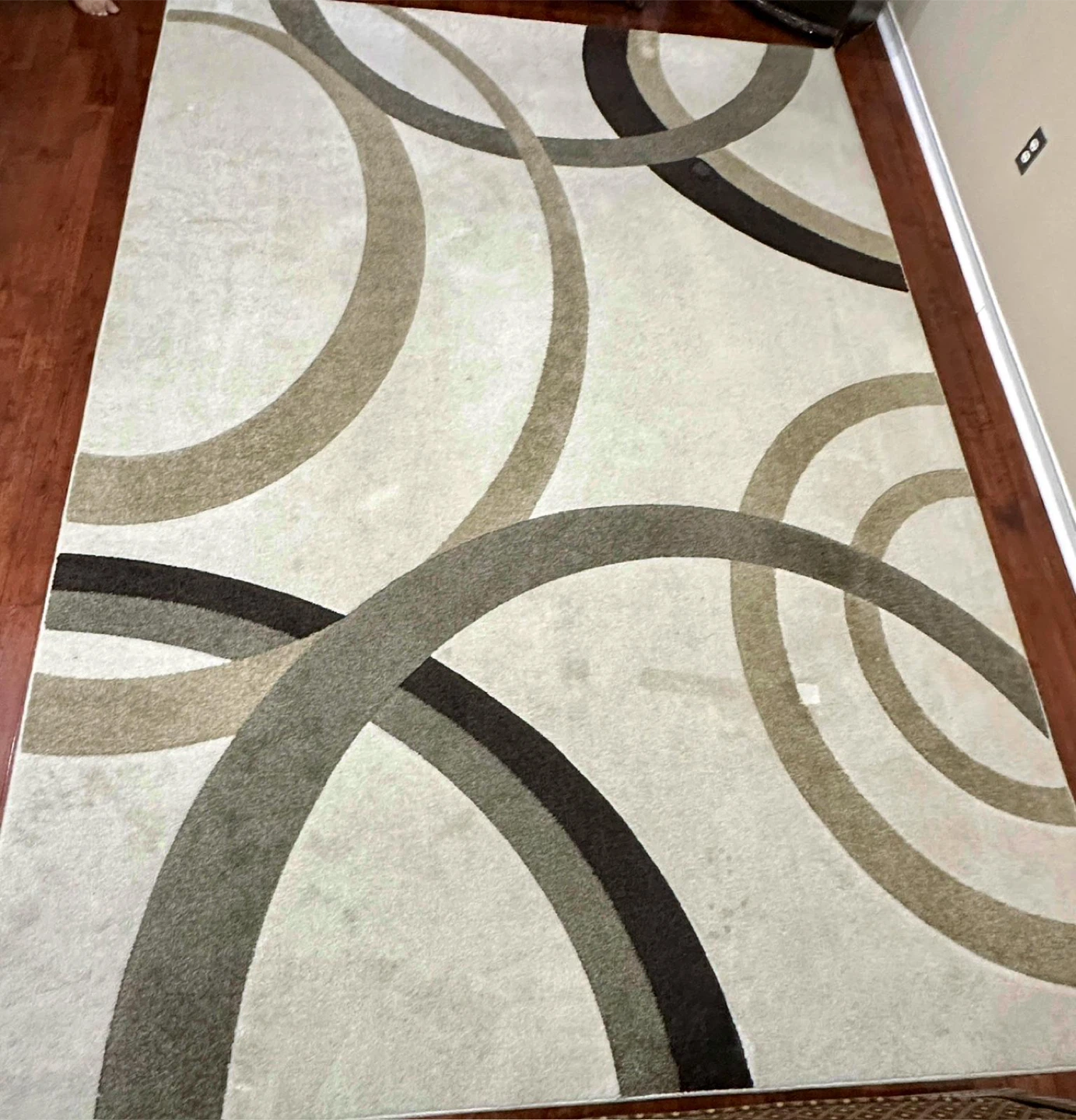 Modern Abstract Swirl Area Rug