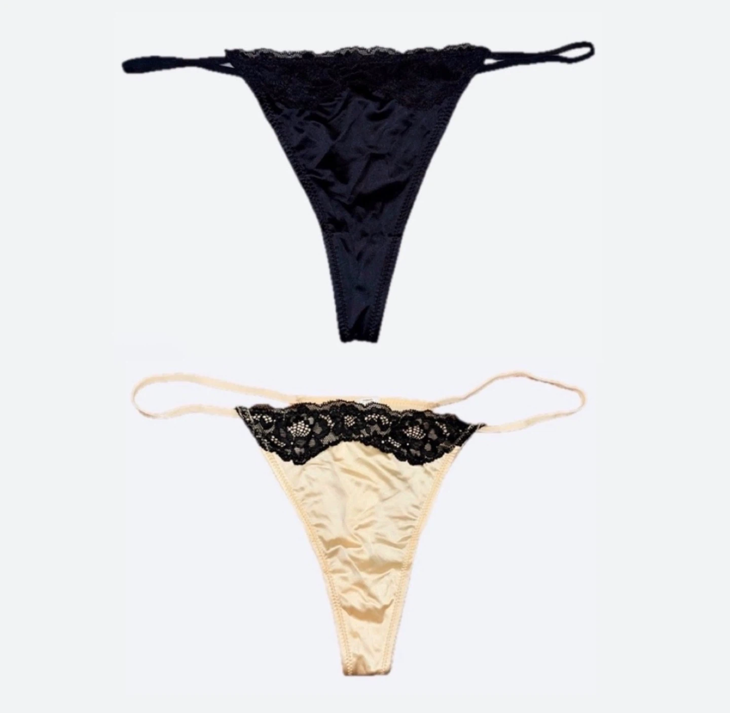 NEW! Luxurious Satin & Lace Panty Thong Bundle - photo 3