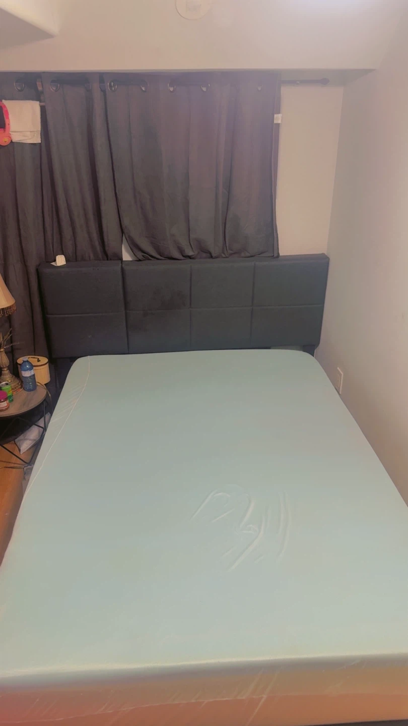 Black upholstered headboard