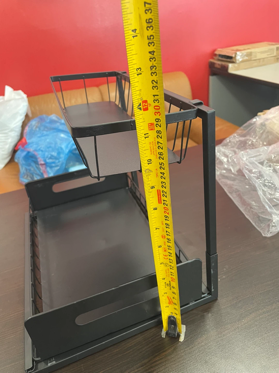 BRAND NEW Black 2-Tier Storage Organizer Shelf - photo 4